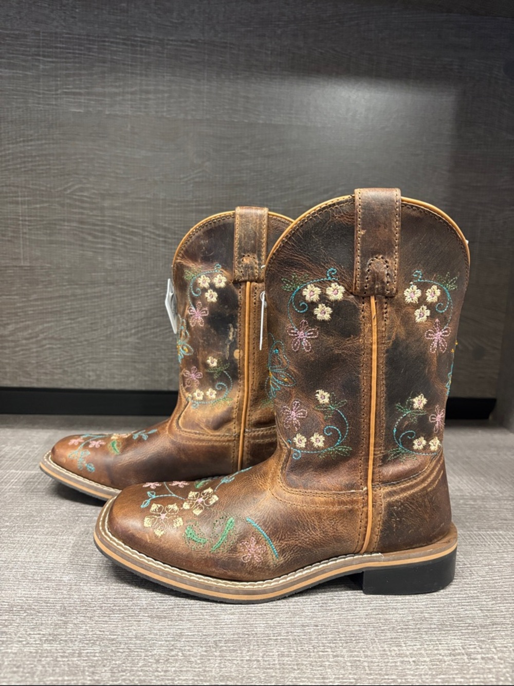 Children's Smoky Mountain Floralie Western/Cowboy Boots (Brown) - Size 2